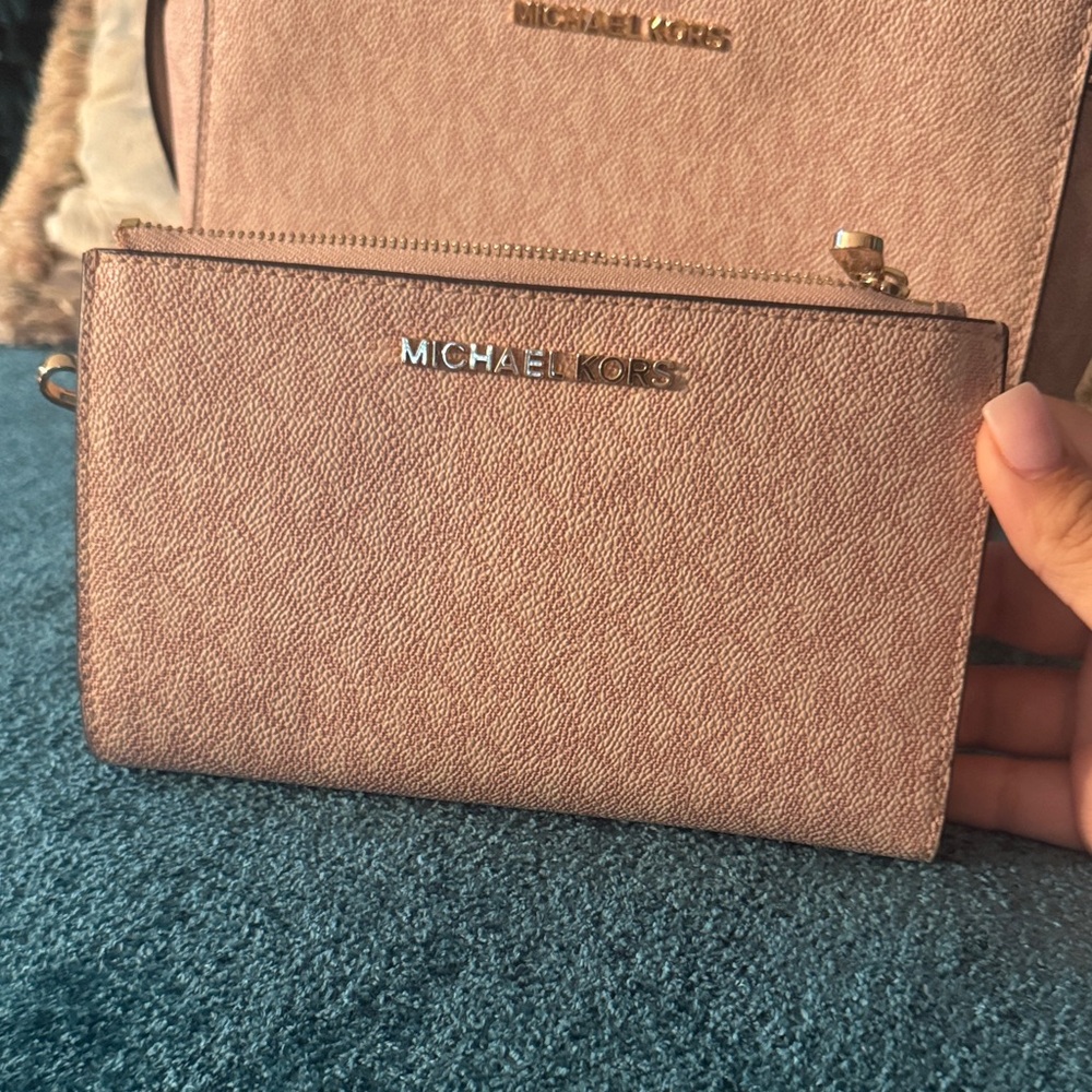 Michael Kors Brown Clutch Wristlet